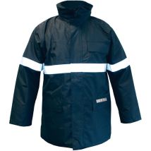 Parka M-Safe Multinorm – Veste de travail imperméable – Taille M – 100% polyester – Normes EN ISO 14116, EN 1149-5, EN 13034-6, EN 343, EN ISO 20471
