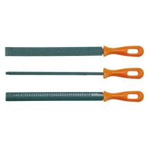 Set di Raspe Coniche in Legno TOYA – 3 Pezzi – Acciaio – Lunghezza Utile 200 mm – Profilo Piatto, Semitondo, Rotondo