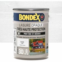 Bondex Pintura Satinada Opaca Blanca 5 Litros Para Madera Exterior