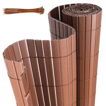 Swanew Canisse In Pvc Per Il Giardino. Recinzione Frangivento Per Balconi. Balcone O Terrazza A Doppia Faccia. Marrone 140 X 700cm