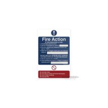 Fire Action Sign – 200 x 300 mm – Self-Adhesive – EN7010 Compliant