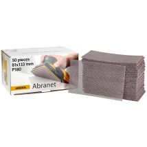 Abranet Rete Strisce Abrasive 81x133 Mm A Strappo, Grana P180, 50 Pz, Per Levigare Legno, Stucco, Vernice, Plastica, 5417805018 - Mirka