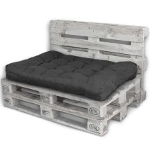 Lacestone - Palettenkissen Palettenauflagen Sitzkissen Rückenlehne Kissen Palette Polster Sofa Couch Schwarz - Sitzfläche