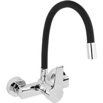 Grifo De Lavabo Flexible De Pared Negro 75670 Fala