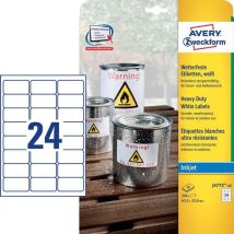 Avery J4773-10 Etiketten Weiß 63,5x33,9 Mm