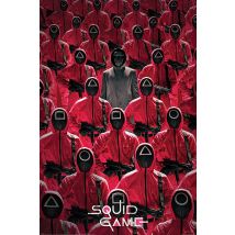 Poster für das Squid Crowd Game – 61 x 91,5 cm – 150 g/m² Glanzpapier – Ideal für Fans und als Dekoration