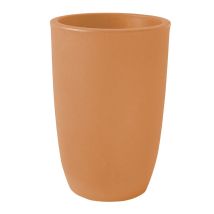 Teraplast - Vaso Tondo 'meti' In Plastica Da Esterno Per Piante E Fiori -50 Cm / Cappuccino