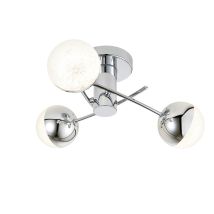 Forum Spa Rhodes Polished Chrome 100mm 3 Lamp Led Semi-flush Ceiling Light - Spa-36302-chr