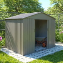 Casetta Da Giardino In Metallo - Mj 8 X 6 - 4,7 M² - Antracite