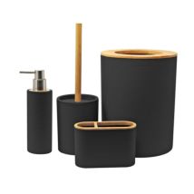 Deblanch Juego De Accesorios Para Wc Laos, Negro