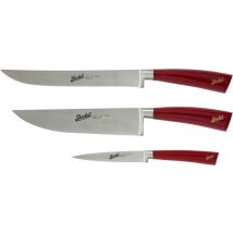 Couteaux de cuisine Berkel – Ensemble de 3 couteaux en acier inoxydable – Couteau rôti 22 cm, Couteau de cuisine 20 cm, Couteau spelucchino 11 cm – 
