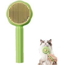 Kalisse - Pet Hair Cleaning Brush With Hair Removal Button Self Cleaning Massage Brush For Cats Dogs Self Cleaning Brushes For Dogs Cats For Short 