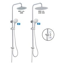 Columna De Ducha Wind Blu Sq Sin Grifería, Rociador Abs De 22,5x22,5 Cm.