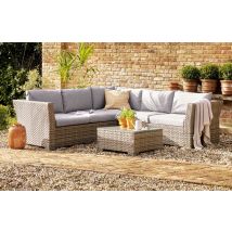 Out&out Original - Chesterton Grey 5 Seater Corner Rattan Garden Sofa Lounge Set