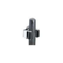 Gerätehalter – Federstahl – Wandmontage – 35 mm Durchmesser – 2 Schraublöcher – Schwarz