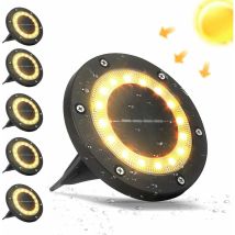 16 Led Solarleuchten Outdoor Garten 6er Set Solar Einbauleuchten Ip65 Wasserdicht Solar Bodenlampe Warmweiße Beleuchtung Für Wege Terrasse 