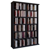 Ebuy24 - Soporte De Dvd De Cd De Madera Vcm Estante De Cd Con Espacio Para 300 Cd O 130 Dvd O 72 Vídeos Dimensiones: Al. 92 X An. 60 X P. 18 Cm. 