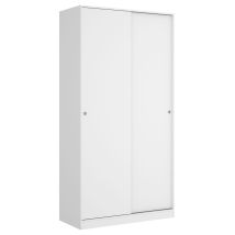 Dekit - Armario 2 Puertas Corredera Plus 100 Color Blanco Brillo 204x100x50 Cm Modelo Slide