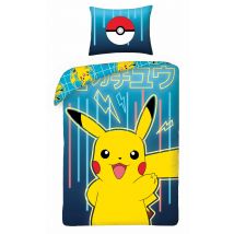 Biancheria Da Letto In Cotone 140x200 Pokemon Pikachu