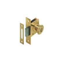 Urko Cerradura Embutida 22mm x 40mm con Bombillo para Puertas de Entrada e Interior