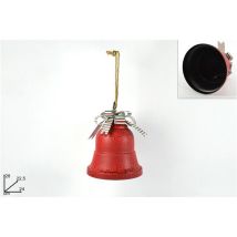 Campana in Metallo Antichizzato Rossa – 28 cm – Decorazione Natalizia – DUE ESSE CHRISTMAS
