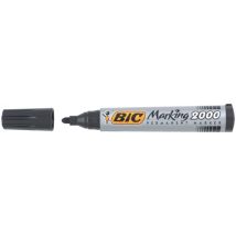 Caja De Rotuladores Punta Fibra Acrílica Permanente Bic Marking 2000/ 4.9mm/ 12 Unidades/ Negros
