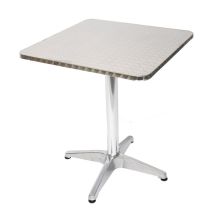 Mendler - Set 10x Tavoli Tavolini Bistro Bar Giardino M28 Alluminio Quadrato 60x60x70cm