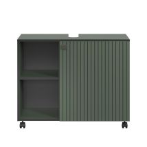 Unterschrank Mit Rollen, 1 Tür Und 2 Fächern L80 Cm - Purebliss