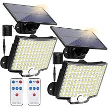 Lámpara Solar Exterior, Luces Solares Para Jardín Con 3 Modos, Detección De Presencia, 106 Led, Apliques De Pared Impermeables Para Balcón, Jardín O 