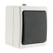 Zenitech, Interruttore Va-e-vieni 10a Ip54, Interruttore Impermeabile Per Uso Esterno, Collegamento Rapido Tramite Terminale Automatico, Ideale Per 