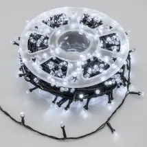 MaxiLED Lichterkette Diamante 500 LEDs 5 Meter Weiß Elegantes Design für Innen- und Außenbereich