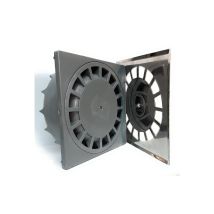 Hidrotecnoagua - Sumidero Pvc Sifonico Vertical Estandar Inoxidable, T-88 I 10 X 10 Cm / 117 X 117 X 44 Mm / Ø40 Mm