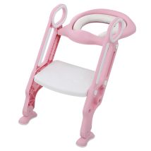 Töpfchentrainer Kinder-töpfchen Toilettensitz Mit Treppe Rutschfest Stabil Klappbar Und Höhenverstellbar (rosa)