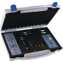 HERMAT – Strumento di montaggio in valigia per maniglie a breve e lunga placca – 1 x guida per foratura, 1 x trapano Ø 10 mm, 1 x chiave a brugola