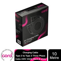 Cord Ev Charging Cable Type 2 To Type 2 Three Phase Cable 230v 22kw, 10 Metre