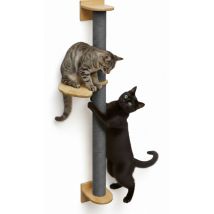 105 Cm Rascador De Pared Con 1 Plataforma - Árbol Para Gatos - Columna De Sisal
