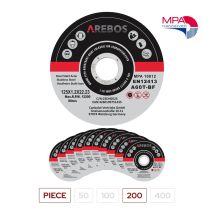 Canbolat Vertriebs Gmbh - Arebos Discos De Corte 125 Mm De Ø Tamaño Del Agujero 22,2 Mm Espesor 1,2 Mm