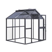 Kgt Gewächshaus "galant Ii", Anthrazit-grau, 4,5 M², 4 Mm Esg, 10 Mm Hkp