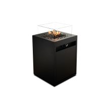 Planika - Square - Elemento Decorativo Para Jardín - Chimenea De Gas Para Exterior Y Mesa De Jardín En Un Solo Elemento - Compartimento Interno Para 