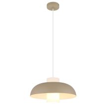 Pendelleuchte Hängelampe Sandfarben Esstischlampe Küchenleuchte, Glas Opal, 1x E27, Dxh 38 X 120 Cm
