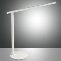 Ideal – Fabas Luce Weiße Tischlampe – Integrierte 10-w-led, Touch-dimmbar, Cct (3000 K, 4000 K, 5000 K, 6000 K)