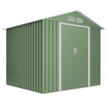 Wasabi - Gartenhaus 5,27m2 Light Green - 10 Jahre Garantie - Metall-schuppen