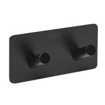 Swiss Aqua Technologies - Selbstklebender Wandhaken Mit Zwei Haken Aus Edelstahl, Mattschwarz (haceknalep2hmc)