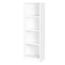 Songmics - Vasagle Libreria A 4 Ripiani Regolabili, Scaffale Per Bambini, Portaoggetti, Organizzatore Per Studio, Ufficio, 40 X 24 X 121,5 Cm, Bianco 