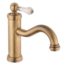 Piralla - Mezclador De Lavabo Color Bronce Con Mango Retro Como 0tof3086a21 Bronce
