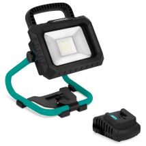 Vonroc - Lampe De Travail Sans Fil 20v - Led - 20w - 2 Réglages : 900/1800 Lumen - Inclinable - Grand Angle De Rayonnement - Batterie 2.0ah Et 