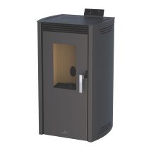Bricosol Estufa De Pellet Bronpi Modelo Noa 12 Kw Color Negro