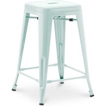 Sgabello Da Bar - Design Industriale - 60cm - Nuova Edizione - Stylix Azurro