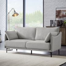 Sicaan - Sofá Industrial 2 Plazas Sasha Tela Gris Claro