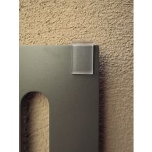 Blumentopfuntersetzer – Zubehör zur Wandmontage – 4 Abstandshalter, 4 Befestigungsclips, 4 Edelstahlschrauben – Transparent – UV-Schutz